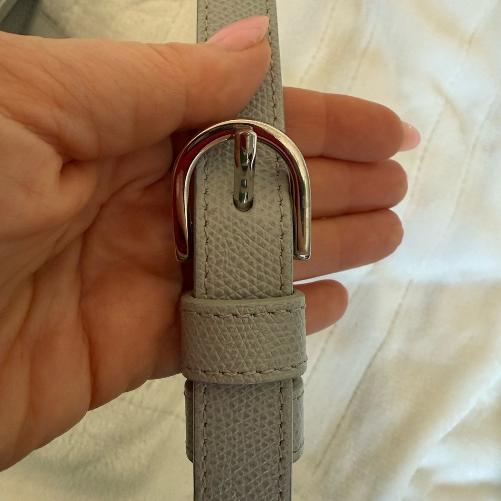 SENREVE CONVERTIBLE ARIA BAG IN LIGHT GREY PEBBLE LEATHER - Picture 4 of 11